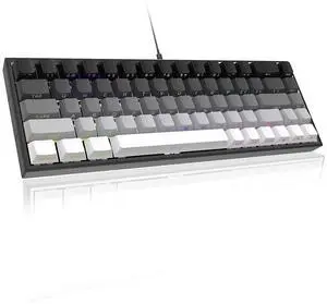 ZIPFORCE 68-Key Mechanical Keyboard, Blue Liner Switches, Type-C Wired Connection, Multi-Color Mixed Backlight, PBT Keycaps, 100 Million Keystroke Lifespan, Hot Swappable Compact Gaming Keyboard