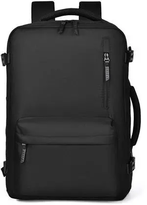 GAEKEAO Large Laptop Backpack for Women Men Casual Backpack Travel Bag with Commuter Shoes Bag Work Trip Sports, Black