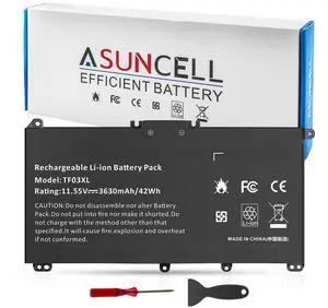 ASUNCELL 42Wh TF03XL 920070-855 920046-421 Battery for HP Pavilion X360 15-CC 15-CD 15-cc154cl 15-cc060wm 15-cc152od 15-cc055od 15-cd040wm 17-AR007CA 17-AR050WM 920070-855, 11.55V