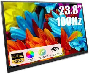 Maovz 23.8 Inch Large Portable Monitor for Laptop,1080P FHD 120Hz 125% sRGB