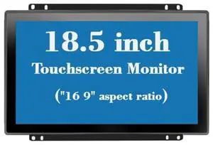 RIUIIN 18.5 Inch Open Frame Capacitive Touchscreen Monitor,1920x1080 Resolution 16:9 Aspect Ratio Waterproof,VESA+Panel Mount, for Kiosk, Automation, POSVendingHMI and Digital Signage 7x24h Work