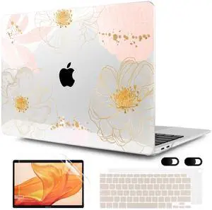 MEEgoodo for MacBook Air 13 inch Case 2021 2020 2019 2018 Released A2337 M1 A2179 A1932 with Touch ID, Plastic Hard Shell & Keyboard Cover Compatible with MacBook Air 13.3, Tropical Pink Flowers MEEgoodo for MacBook Air 13 inch Case 2021 2020 2019 2018 Released A2337 M1 A2179 A1932 with Touch ID, Plastic Hard Shell & Keyboard Cover Compatible with MacBook Air 13.3, Tropical Pink Flowers