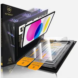 2-Pack Glass Screen Protector for iPad Air 13 Inch M3 2025 & M2 2024 (7th/6th Generation) Military Shatterproof, 9H+ Hardness, Auto-Alignment Frame, Anti-Fingerprint, HD Clear, Scratch Resistant