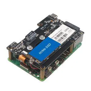 ZDE ZP581 PoE+ HAT PCIe to M.2 Key M NVMe SSD Adapter Board Power Over Ethernet with Onboard Cooling Fan for Raspberry Pi 5 Support 802.3af/at Network Standard M.2 NVMe SSD 2230 2242 2280
