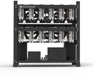 Mining Rig Frame - 3 Layers 12 GPU Steel Mining Case Bitcoin Ethereum ETH Rack Dual Power Motherboard Bracket Computer Case Miner Frame-Rack