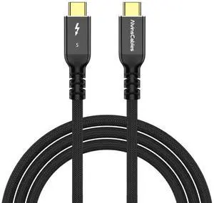 Alvin's Cables Thunderbolt 5 Cable, 6.6ft USB-C to USB-C Cable 120Gbps Bandwidth 240W PD Fast Charging 16K Display, Compatible with Thunderbolt 4/3,USB4, for MacBook,eGPU,Dock, Intel Certified