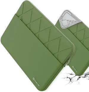 Smatree Laptop Sleeve for 14 inch DELL Pro 14 Premium PA14250, for 14inch Latitude 7450 Copilot+PC/7455/7400/7410/7420/7430/7440/9440/9450 Laptop or 2-in-1, Case with Pocket, YKK Zipper, Green (E413G)