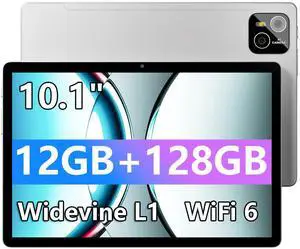 ITMEIPC Tablet, 10.1 inch Android Tablet, Octa-core Processor, 12GB RAM 128GB ROM (Up to 1TB), 1280x800 HD IPS Touchscreen, 2 Years Protection, WiFi 6 BT 5.4, 6000mAh, Dual Camera, Widevine L1, Sliver ITMEIPC Tablet, 10.1 inch Android Tablet, Octa-core Processor, 12GB RAM 128GB ROM (Up to 1TB), 1280x800 HD IPS Touchscreen, 2 Years Protection, WiFi 6 BT 5.4, 6000mAh, Dual Camera, Widevine L1, Sliver