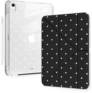 BlHMCASE Cute White Polka Dot for iPad Pro 11 Inch Case (M5/M4) 2025/2024 with Pencil Holder, Auto Sleep/Wake, Black Leather Acrylic Back Detachable Cover BlHMCASE Cute White Polka Dot for iPad Pro 11 Inch Case (M5/M4) 2025/2024 with Pencil Holder, Auto Sleep/Wake, Black Leather Acrylic Back Detachable Cover