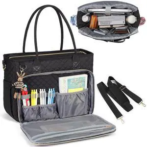 RAINSMORE Teacher Tote Bag 15.6 inch Laptop Bag for Women Work Bags Laptop Tote Nurse Bag Professional Computer Messenger with Insulated Pocket, Laptop Briefcase for Office, College, Nursing, Black RAINSMORE Teacher Tote Bag 15.6 inch Laptop Bag for Women Work Bags Laptop Tote Nurse Bag Professional Computer Messenger with Insulated Pocket, Laptop Briefcase for Office, College, Nursing, Black