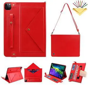 UUcovers Crossbody Handbag Case for iPad Air 13 inch M3/M2 (2025/2024) with Pencil Holder/Shoulder Strap/Hand Strap/Pockets,Folio Stand PU Leather Carrying Bag Magnetic Wallet Envelope Cover, Red UUcovers Crossbody Handbag Case for iPad Air 13 inch M3/M2 (2025/2024) with Pencil Holder/Shoulder Strap/Hand Strap/Pockets,Folio Stand PU Leather Carrying Bag Magnetic Wallet Envelope Cover, Red