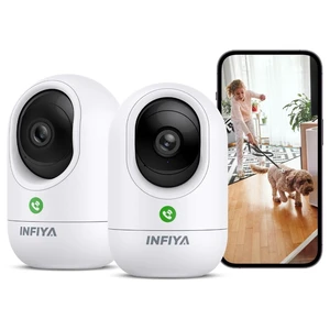 INFIYA 360 PTZ One-Tap Call Indoor Camera 2.4GHz Baby Pet Monitor, 2Pack INFIYA 360 PTZ One-Tap Call Indoor Camera 2.4GHz Baby Pet Monitor, 2Pack