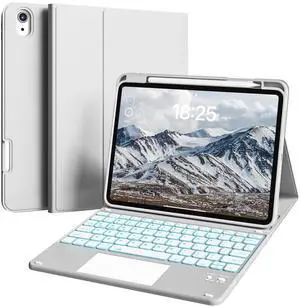 GKABXY Keyboard Case for iPad Air 11-inch/Air 5th 4th Generation Case - 7 Colors Backlit,Multi-Touch Trackpad, Detachable Keyboard Cover with Pencil Holder for Air 11" M3/M2 (2025/2024) (Grey) GKABXY Keyboard Case for iPad Air 11-inch/Air 5th 4th Generation Case - 7 Colors Backlit,Multi-Touch Trackpad, Detachable Keyboard Cover with Pencil Holder for Air 11" M3/M2 (2025/2024) (Grey)