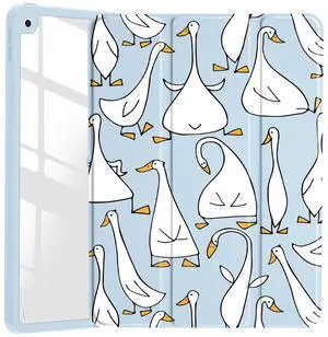 VibrantFruitique Funny Goose Case for iPad Air 11" M3(2025)/ M2(2024),iPad Air 5th(2022)/ 4th (2020) Gen 10.9" Clear Hard Back Hybrid Case,with Pencil Holder Trifold Stand Tablet Cover for Women VibrantFruitique Funny Goose Case for iPad Air 11" M3(2025)/ M2(2024),iPad Air 5th(2022)/ 4th (2020) Gen 10.9" Clear Hard Back Hybrid Case,with Pencil Holder Trifold Stand Tablet Cover for Women