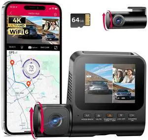 LINGDU 3 Channel 4K Dash Cam, Dash Camera for Cars, 4K+1080P+1080P Front Inside and Rear Triple Car Camera, Built-in WiFi 6 GPS, 24H Parking Mode, WDR Night Vision, Free 64GB Card V630 Dash Cam LINGDU 3 Channel 4K Dash Cam, Dash Camera for Cars, 4K+1080P+1080P Front Inside and Rear Triple Car Camera, Built-in WiFi 6 GPS, 24H Parking Mode, WDR Night Vision, Free 64GB Card V630 Dash Cam