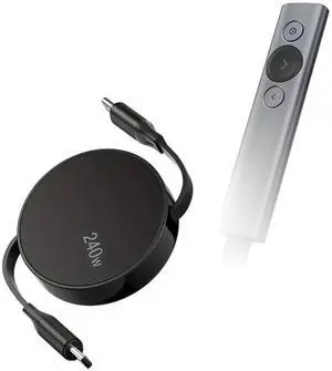BoxWave Cable Compatible with Logitech Spotlight Presentation Remote - PD miniSync (240W), Retractable PD 240W Portable USB Type-C Cable - Jet Black BoxWave Cable Compatible with Logitech Spotlight Presentation Remote - PD miniSync (240W), Retractable PD 240W Portable USB Type-C Cable - Jet Black