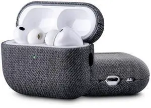 HanFab for AirPods Pro 2 Case Cover - Full Vegan Leather Wrap, No Plastic Seen or Felt ^^ Woolen Fabric Finish Synthetic Leather ^^ Scratch Proof Microfiber Lining ^^ Hard Case for AirPo HanFab for AirPods Pro 2 Case Cover - Full Vegan Leather Wrap, No Plastic Seen or Felt ^^ Woolen Fabric Finish Synthetic Leather ^^ Scratch Proof Microfiber Lining ^^ Hard Case for AirPo