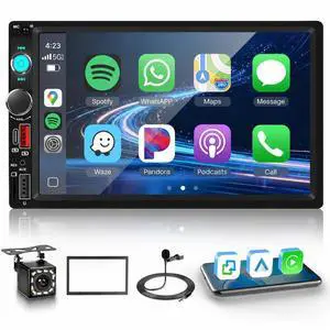 Driauto Double Din Car Stereo Wireless Carplay Android Auto-7 inch Touch Screen Car MP5 Player with Bluetooth FM, 2 Din Radio Support MirrorLink, Type-C/AUX/USB, FM/EQ,Backup Camera, SWC, Video Driauto Double Din Car Stereo Wireless Carplay Android Auto-7 inch Touch Screen Car MP5 Player with Bluetooth FM, 2 Din Radio Support MirrorLink, Type-C/AUX/USB, FM/EQ,Backup Camera, SWC, Video