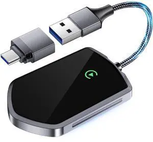 symtype Wireless Carplay Adapter, Converts Wired to Wireless Carplay 2024 Upgrade Dongle for Play Carplay&Wireless Control Plug, Fit for Cars 2017+ & for Apple iPhone iOS 10+, Eas symtype Wireless Carplay Adapter, Converts Wired to Wireless Carplay 2024 Upgrade Dongle for Play Carplay&Wireless Control Plug, Fit for Cars 2017+ & for Apple iPhone iOS 10+, Eas