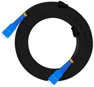 Jeirdus 20M SC to SC Outdoor Armored Duplex 9/125 SM Fiber Optic Cable Jumper - Optical Patch Cord, Singlemode, 20Meters, 65ft Jeirdus 20M SC to SC Outdoor Armored Duplex 9/125 SM Fiber Optic Cable Jumper - Optical Patch Cord, Singlemode, 20Meters, 65ft