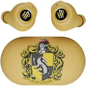 iJoy Harry Potter Hufflepuff Wireless Bluetooth Earbuds with Charging Case, Built-in Mic, 30 Hr Playtime, Officially Licensed ^^ Harry Potter Gifts for Women, Men, Teens, Kids & All Fans of Huf iJoy Harry Potter Hufflepuff Wireless Bluetooth Earbuds with Charging Case, Built-in Mic, 30 Hr Playtime, Officially Licensed ^^ Harry Potter Gifts for Women, Men, Teens, Kids & All Fans of Huf