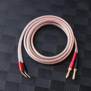 JORZOR 2 Pack Pin Type Plug to Banana Male Plug Speaker CableAudiophile 14 AWG OFC Speaker Wire (5M(16.4FT), 2 pin to 2 Banana Plug) JORZOR 2 Pack Pin Type Plug to Banana Male Plug Speaker CableAudiophile 14 AWG OFC Speaker Wire (5M(16.4FT), 2 pin to 2 Banana Plug)