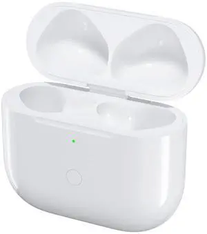 Wireless Charging Case Replacement, Qi-Certified Charger Case for AirPods 4, Bluetooth Pairing Sync Button, 600 Mah Built-in Battery, White Wireless Charging Case Replacement, Qi-Certified Charger Case for AirPods 4, Bluetooth Pairing Sync Button, 600 Mah Built-in Battery, White