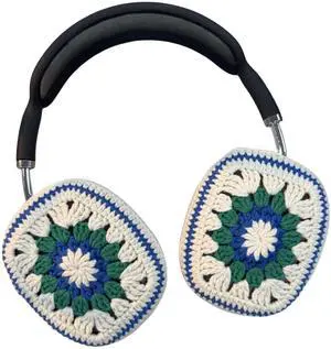 Handmade Crochet Vintage Green Flower Headphone Cover Compatible with AirPods Max, Protective Case for Music Lovers Handmade Crochet Vintage Green Flower Headphone Cover Compatible with AirPods Max, Protective Case for Music Lovers