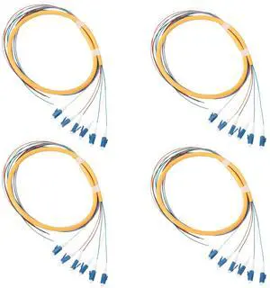 Xunsomten - 6 Strand LC/UPC Fiber Optic Pigtail 1.2m LC OS2 Singlemode Fiber Pigtail for Networks Communication System, 4 Packs Xunsomten - 6 Strand LC/UPC Fiber Optic Pigtail 1.2m LC OS2 Singlemode Fiber Pigtail for Networks Communication System, 4 Packs