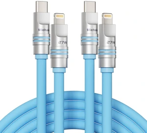 Hichain USB C to Lightning Cable 6.5 FT 2 Pack Chubby Lightning Cable Ultr-Soft Silicone iPhone Fast Chubby Charging Cable, MFi Certified for iPhone 14 13 12 11 X 8 Pro Max Plus and More Blue Hichain USB C to Lightning Cable 6.5 FT 2 Pack Chubby Lightning Cable Ultr-Soft Silicone iPhone Fast Chubby Charging Cable, MFi Certified for iPhone 14 13 12 11 X 8 Pro Max Plus and More Blue