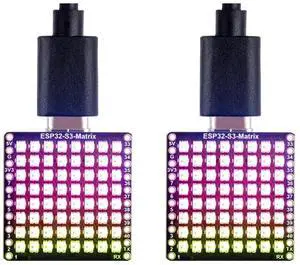 Waveshare 2PCS ESP32-S3-Matrix Development Board, Onboard 88 RGB LED Matrix and QMI8658C Attitude Sensor, Supports Wi-Fi and BLE, ESP32 Development Board Waveshare 2PCS ESP32-S3-Matrix Development Board, Onboard 88 RGB LED Matrix and QMI8658C Attitude Sensor, Supports Wi-Fi and BLE, ESP32 Development Board