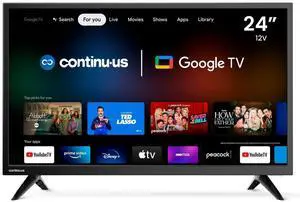 continuus 24" 12V RV Smart TV Android TV with Google Assistant, Chromecast, and Free Streaming Apps 720p HD CT-24TS10 continuus 24" 12V RV Smart TV Android TV with Google Assistant, Chromecast, and Free Streaming Apps 720p HD CT-24TS10