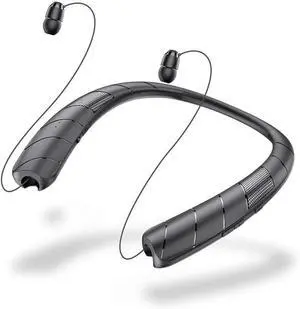 QYNIQIAN Retractable Neckband Bluetooth Headphones Neckband Earphone Wireless Earbuds 48H Playtime Built-in Speaker & IPX5 Waterproof, Auto-Coil Cord, Bilateral Stereo, Ultra-Light Comfortable QYNIQIAN Retractable Neckband Bluetooth Headphones Neckband Earphone Wireless Earbuds 48H Playtime Built-in Speaker & IPX5 Waterproof, Auto-Coil Cord, Bilateral Stereo, Ultra-Light Comfortable