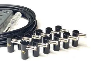 Kurrent Electric Solderless Right Angle DC Barrel DIY Kit, 6 Custom Length Cables for Guitar Effects Pedals (Black Cable Kit) Kurrent Electric Solderless Right Angle DC Barrel DIY Kit, 6 Custom Length Cables for Guitar Effects Pedals (Black Cable Kit)