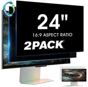 YAKAI 2 Pack 24 Inch Computer Privacy Screen for 16:9 Aspect Ratio Widescreen Monitor, Computer Monitor Privacy Filter, Removable Protector Film YAKAI 2 Pack 24 Inch Computer Privacy Screen for 16:9 Aspect Ratio Widescreen Monitor, Computer Monitor Privacy Filter, Removable Protector Film