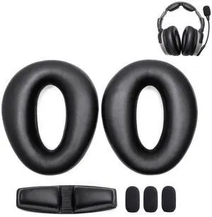 Voarmaks True Lambskin Ear Pads Seals + Head Pad + 3 Mic Muffs Compatible with Zulu Series PFX Aviation Headset, Thicker Memory Foam (Refresher Kit) Voarmaks True Lambskin Ear Pads Seals + Head Pad + 3 Mic Muffs Compatible with Zulu Series PFX Aviation Headset, Thicker Memory Foam (Refresher Kit)
