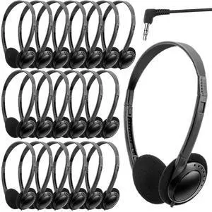Wensdo Classroom Headphones Bulk 20 Pack for Kids School Students Teens Toddler Childern and Adults-Wholesale Earphpones (Black) Wensdo Classroom Headphones Bulk 20 Pack for Kids School Students Teens Toddler Childern and Adults-Wholesale Earphpones (Black)