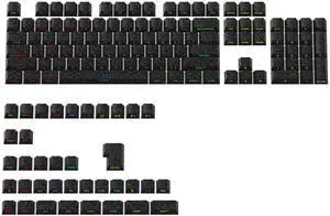 Ussixchare PBT Black Keycaps, Cherry Profile Carbon Fiber-Look Keycaps Set, 137 Keys Side Printed Custom Key caps for MX Switches Mechanical Keyboard Ussixchare PBT Black Keycaps, Cherry Profile Carbon Fiber-Look Keycaps Set, 137 Keys Side Printed Custom Key caps for MX Switches Mechanical Keyboard