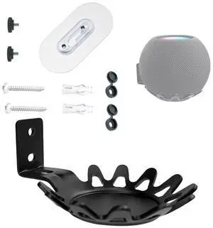 EMAQUIN Wall Mounts Brackets-Pair Set for Homepod Mini (Drill Free,Sturdy Metal,Enduring Paint Finish,Easy Install on The Wall,Compatible with Homepod Mini,Pair Set Include 2 PCS,Black) EMAQUIN Wall Mounts Brackets-Pair Set for Homepod Mini (Drill Free,Sturdy Metal,Enduring Paint Finish,Easy Install on The Wall,Compatible with Homepod Mini,Pair Set Include 2 PCS,Black)