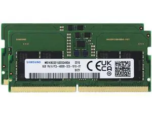Samsung 16GB (2x8GB) DDR5 4800MHz PC5-34800 SODIMM 1Rx16 CL40 1.1v M425R1GB4BB0-CQK RAM Memory Laptop Notebook Module Upgrade Samsung 16GB (2x8GB) DDR5 4800MHz PC5-34800 SODIMM 1Rx16 CL40 1.1v M425R1GB4BB0-CQK RAM Memory Laptop Notebook Module Upgrade