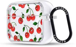 MOSNOVO for AirPods Pro 3 Case, Protective Clear Case with Shockproof Dual Layer Hard Luxe Metal Ring Designed for AirPods Pro 3 Generation - Cute Cherry MOSNOVO for AirPods Pro 3 Case, Protective Clear Case with Shockproof Dual Layer Hard Luxe Metal Ring Designed for AirPods Pro 3 Generation - Cute Cherry
