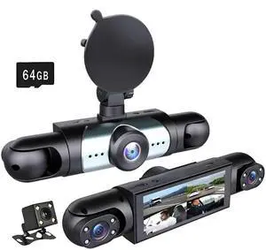 Diyeeni 4 Lens Dash Cam Front and Rear for Cars 1080P WiFi Dash Camera with 64GB Card, Dashboard Camera Recorder with APP, G Sensor, 24/7 Park Monitoring, Loop Recording Diyeeni 4 Lens Dash Cam Front and Rear for Cars 1080P WiFi Dash Camera with 64GB Card, Dashboard Camera Recorder with APP, G Sensor, 24/7 Park Monitoring, Loop Recording