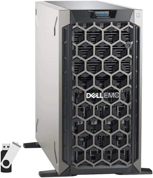 Dell PowerEdge T340 Tower Server Bundle with 16GB USB Flash Drive, 4 Bay, Intel Xeon E-2124 Quad-Core 3.3GHz 8MB, 64GB DDR4 RAM, 32TB (4 x 8TB) HDD, PERC S140 RAID, Single PSU