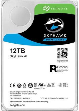 Seagate SkyHawk AI ST12000VE0008 12TB 7200 RPM 256MB Cache SATA 6.0Gb/s 3.5" Internal Hard Drive Bare Drive - OEM