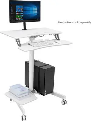 Mount-It! Mobile Sit-Stand Computer Workstation