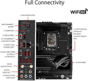 ASUS ROG Maximus Z690 Hero(WiFi 6E) LGA 1700(Intel®12th&13th Gen) ATX gaming motherboard(PCIe 5.0,DDR5, 20+1 90A power stages,2.5Gb LAN,Bluetooth V5.2,2x Thunderbolt 4 ports,5xM.2/NVMe SSD,Front panel