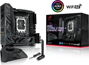 ASUS ROG Strix Z790-I Gaming WiFi 6E LGA 1700 (Intel 14th & 13th & 12th Gen) mini-ITX gaming motherboard (PCIe 5.0,DDR5,10+1 power stages,Thunderbolt 4,2.5 Gb LAN,USB 3.2 Gen 2x2 front panel Type-C, 2 ASUS ROG Strix Z790-I Gaming WiFi 6E LGA 1700 (Intel 14th & 13th & 12th Gen) mini-ITX gaming motherboard (PCIe 5.0,DDR5,10+1 power stages,Thunderbolt 4,2.5 Gb LAN,USB 3.2 Gen 2x2 front panel Type-C, 2