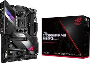 ASUS AMD AM4 ROG X570 Crosshair VIII Hero (Wi-Fi) ATX Motherboard with PCIe 4.0, Dual M.2, SATA 6Gb/s, USB3.2 Gen 2, 2.5Gbps LAN, WiFi 6