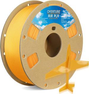 OVERTURE Air PLA Filament, Pre-Foamed PLA Low-Density, Lightweight PLA, Cardboard Spool, 0.8kg(1.76lbs), Dimensional Accuracy 99% +/- 0.03mm (Orange)