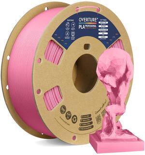 OVERTURE PLA Plus (PLA+) Filament 1.75mm PLA Professional Toughness Enhanced PLA Roll, Cardboard Spool, Premium PLA 1kg(2.2lbs), Dimensional Accuracy 99% Probability +/- 0.02mm (Pink)